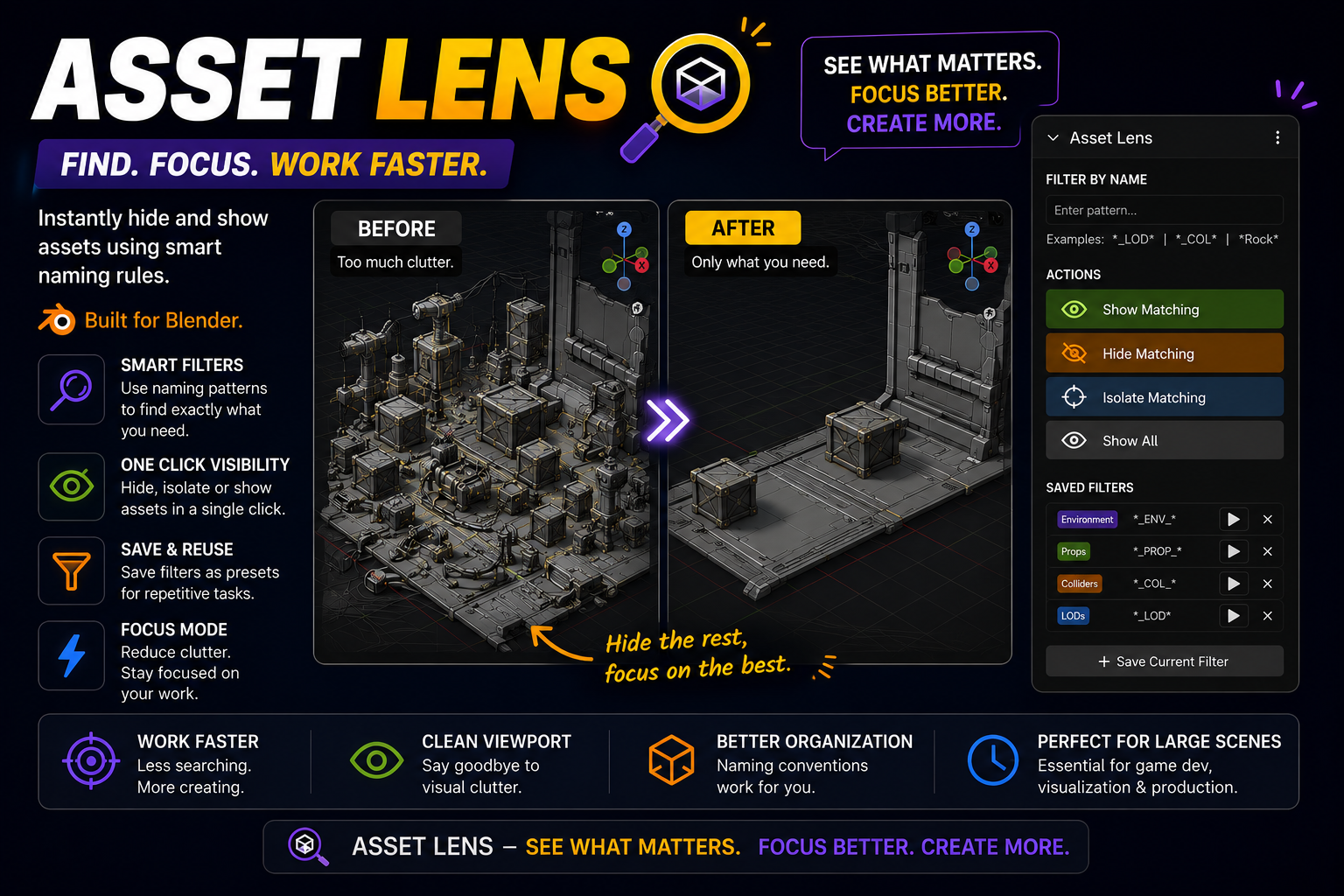 Asset Lens — validation output surfacing scene errors